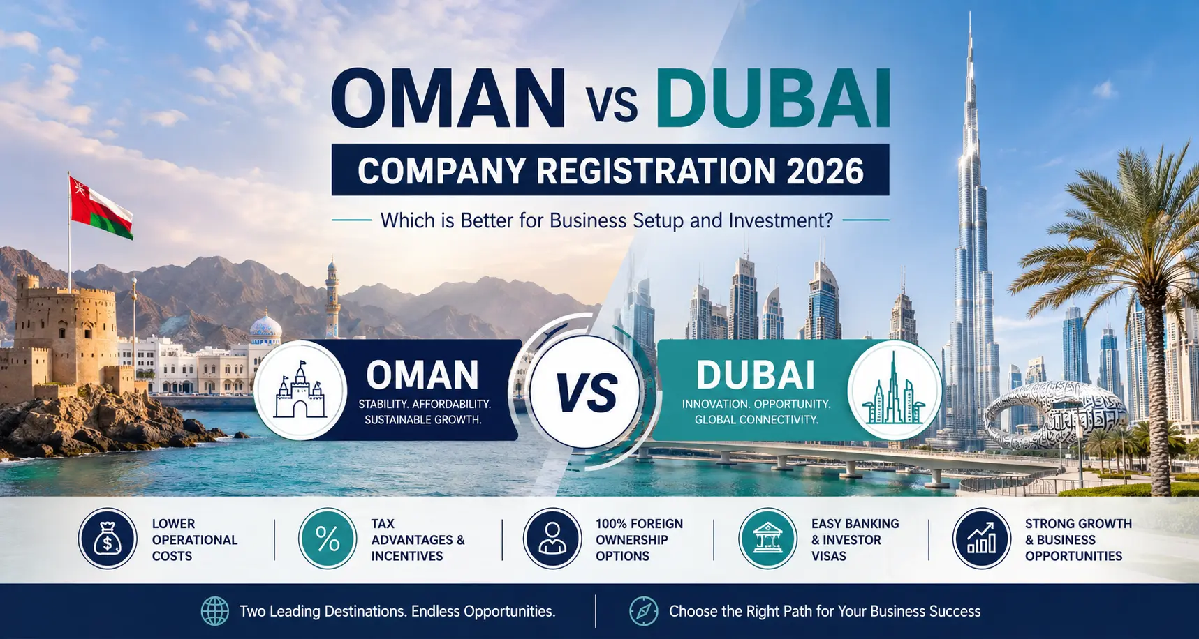 Oman vs Dubai Company Registration 2026: Which is Better for Business Setup and Investment?