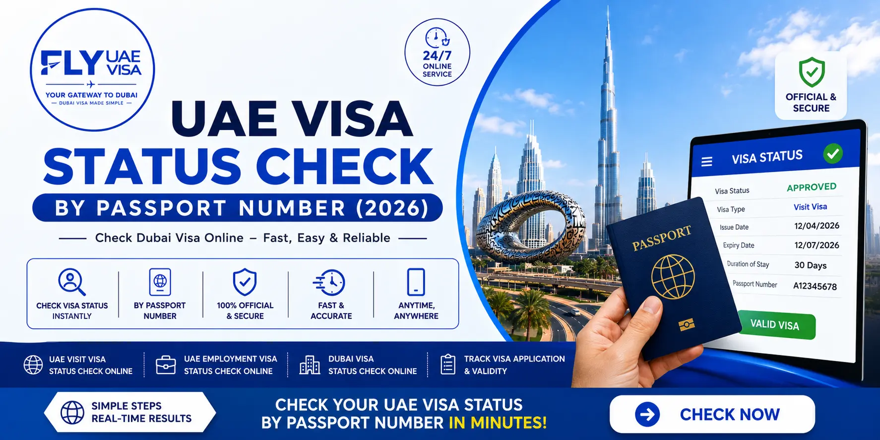 UAE Visa Status Check by Passport Number (2026) | Check Dubai Visa Online