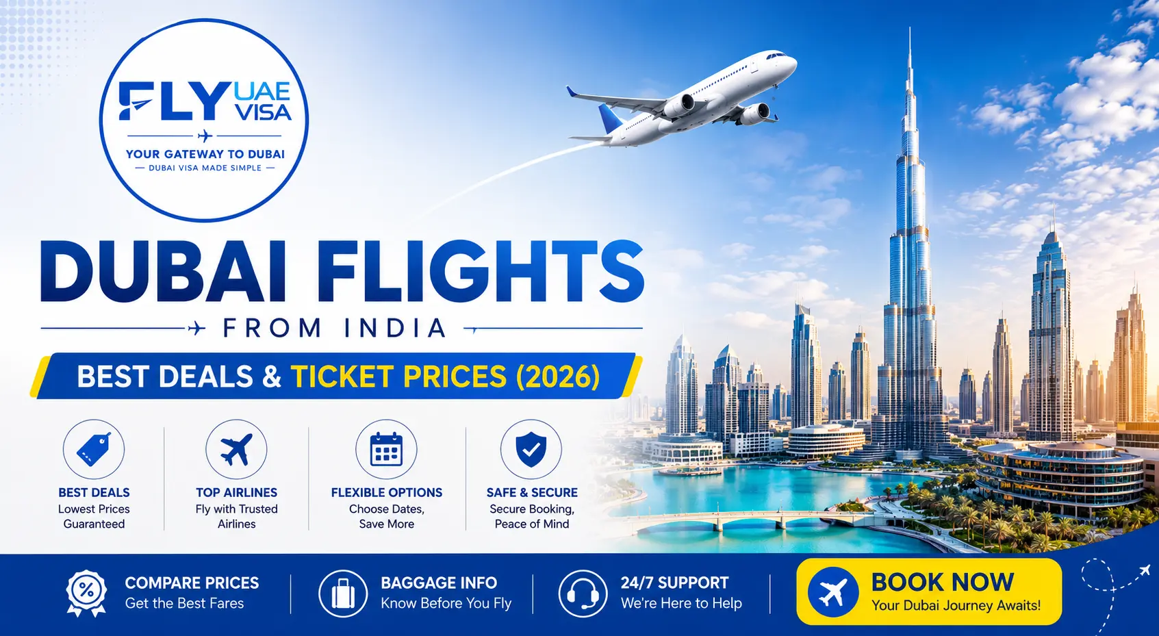 Dubai Flights from India | Best Deals & Ticket Prices (2026)