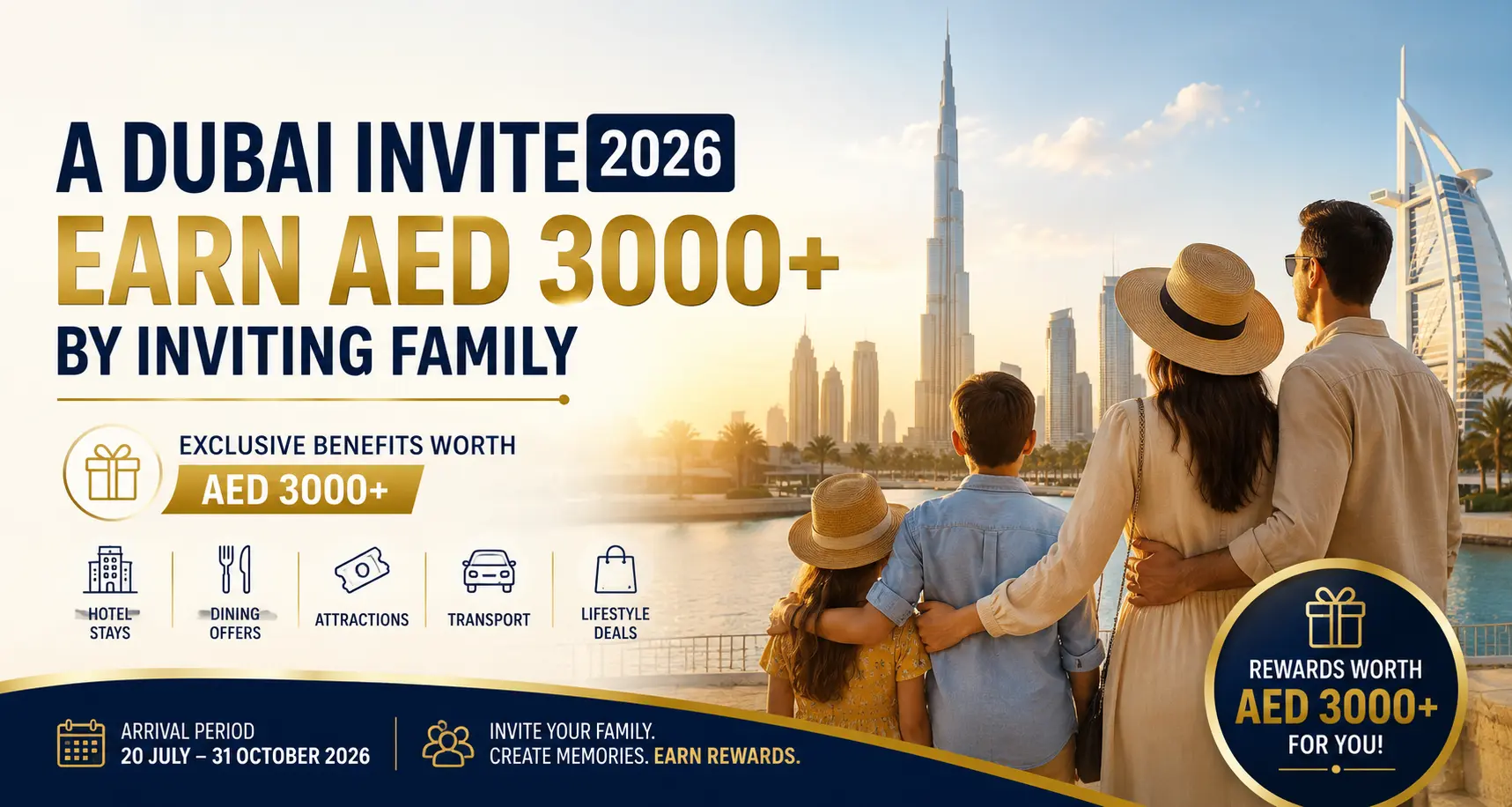 A Dubai Invite Offer 2026: Invite Family and Earn AED 3000+ in Rewards